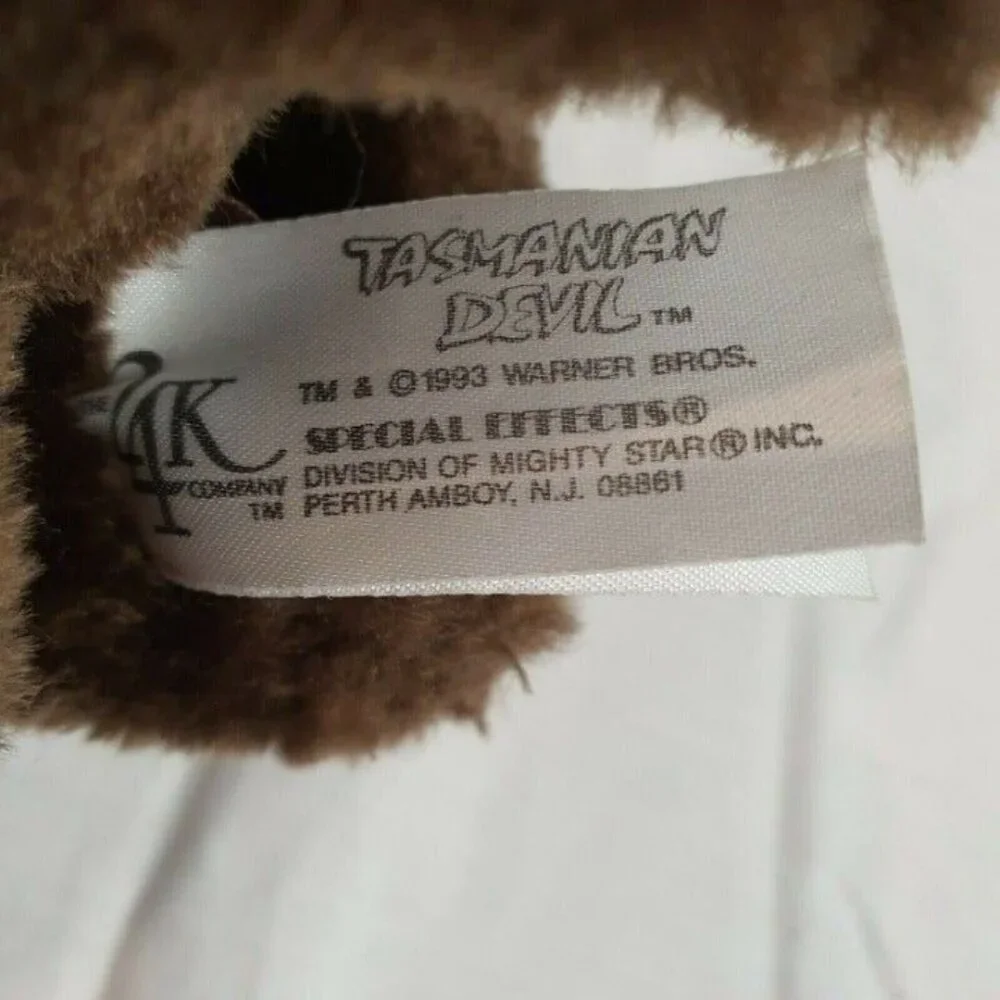 Warner Bros 1993 Tasmanian Devil Plush 8'‎ Leather Jacket Looney Tunes Taz